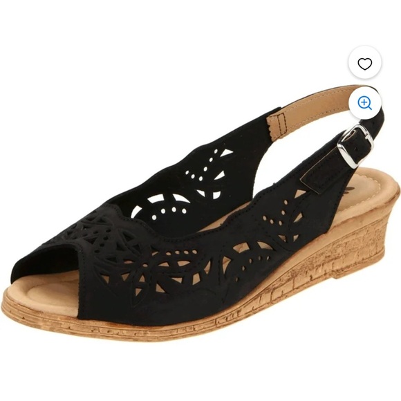 SPRING STEP | Orella Italian Leather Sandals in Black Nubuck - Picture 1 of 9